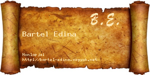 Bartel Edina névjegykártya